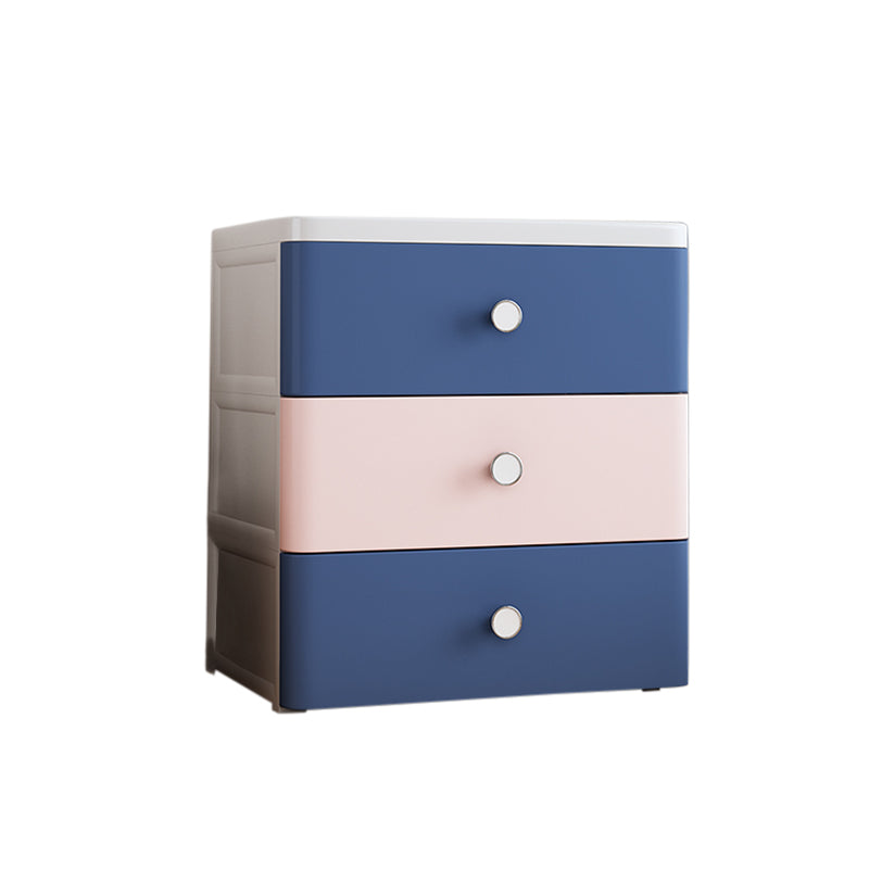 Modern Style Non-Hanging Armoire Plastic Storage Cabinet with Drawers