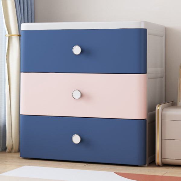 Modern Style Non-Hanging Armoire Plastic Storage Cabinet with Drawers