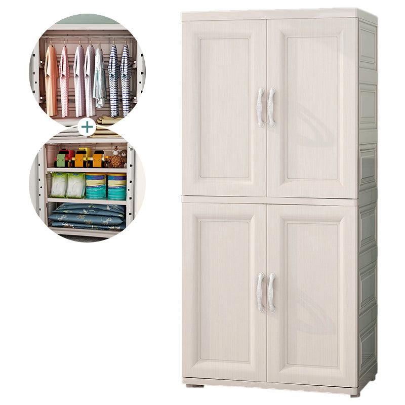Bedroom Hinged Door Storage Cabinet Contemporary Plastic Cabinet
