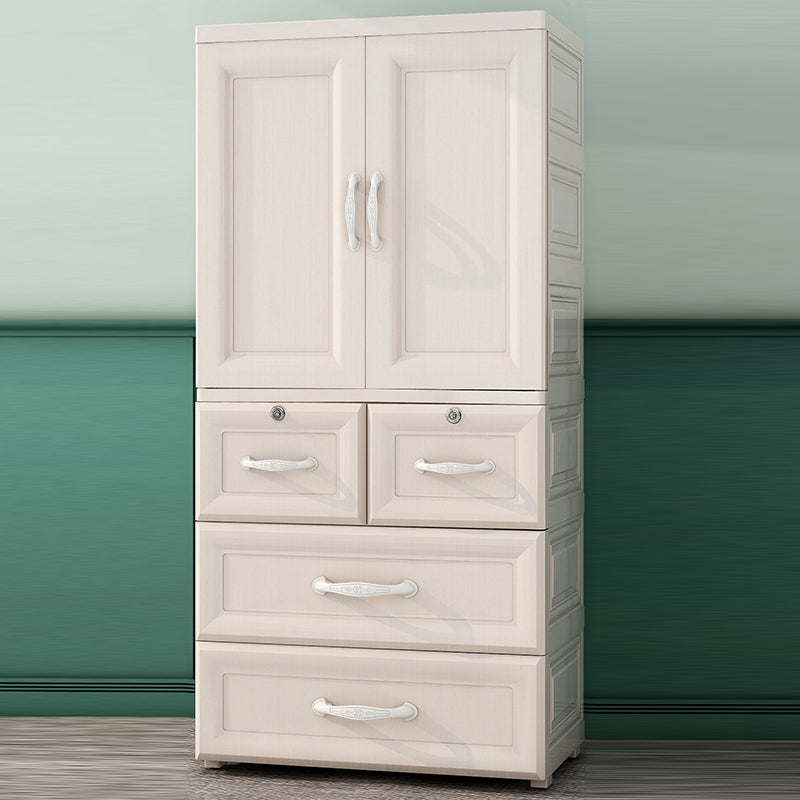 Bedroom Hinged Door Storage Cabinet Contemporary Plastic Cabinet