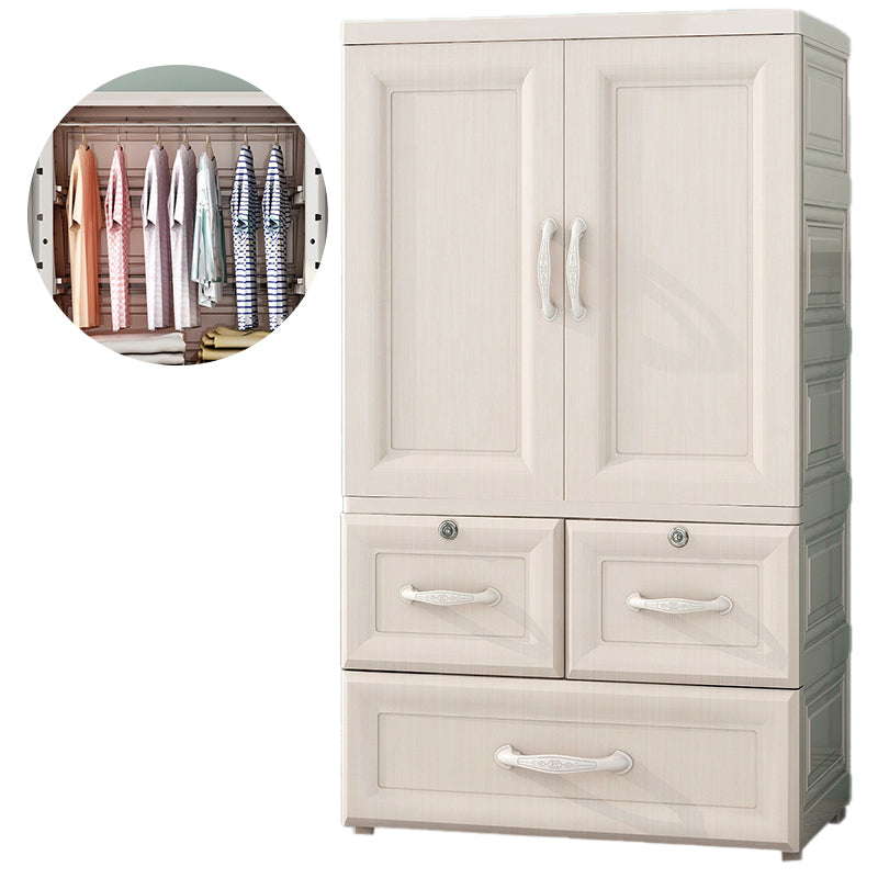 Bedroom Hinged Door Storage Cabinet Contemporary Plastic Cabinet