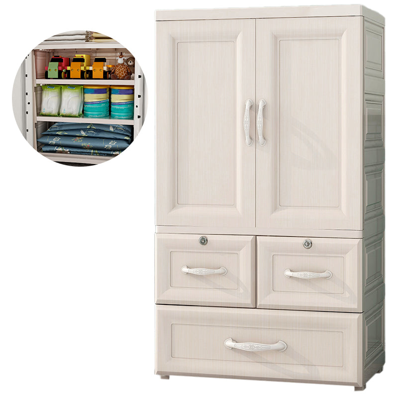 Bedroom Hinged Door Storage Cabinet Contemporary Plastic Cabinet