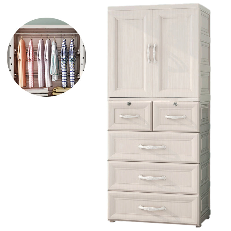 Bedroom Hinged Door Storage Cabinet Contemporary Plastic Cabinet