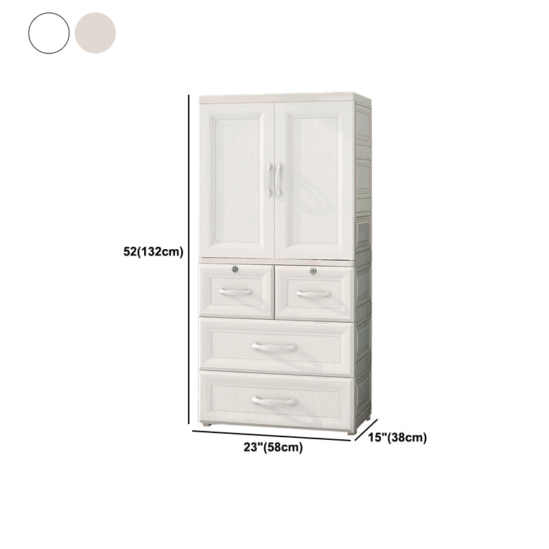 Bedroom Hinged Door Storage Cabinet Contemporary Plastic Cabinet