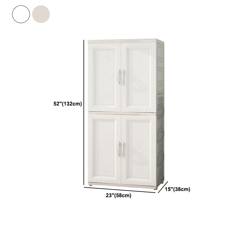 Bedroom Hinged Door Storage Cabinet Contemporary Plastic Cabinet