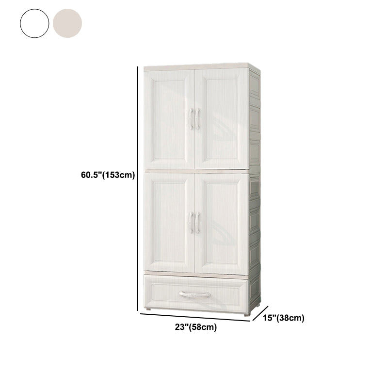 Bedroom Hinged Door Storage Cabinet Contemporary Plastic Cabinet