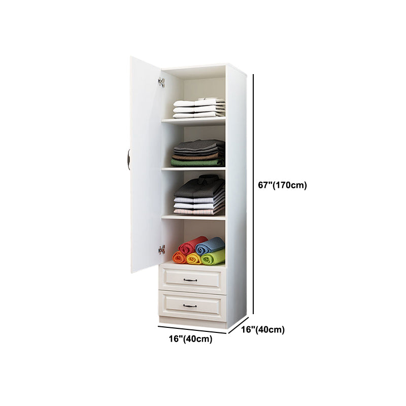 Hinged Wardrobe Closet Non-Hanging Wardrobe Armoire for Bedroom