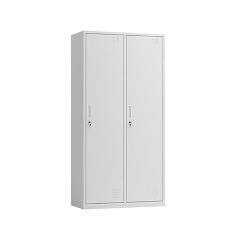 Steel Wardrobe Armoire Contemporary White Storage Cabinet for Home