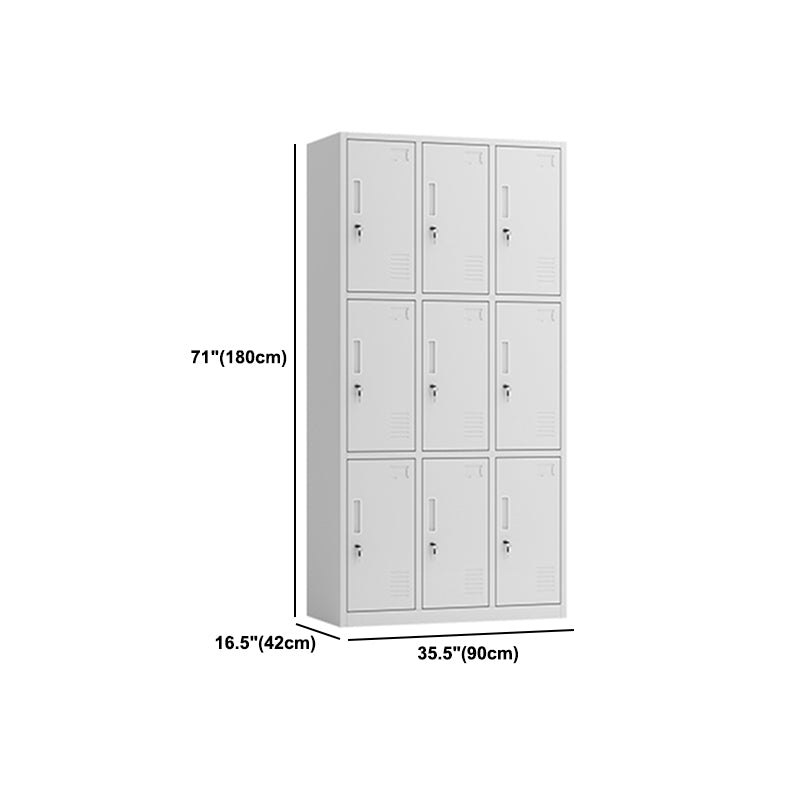 Steel Wardrobe Armoire Contemporary White Storage Cabinet for Home