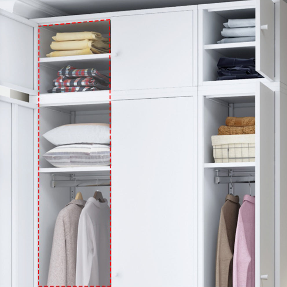 Metallic Finish Cabinet with Legs Contemporary Metal Wardrobe for Home