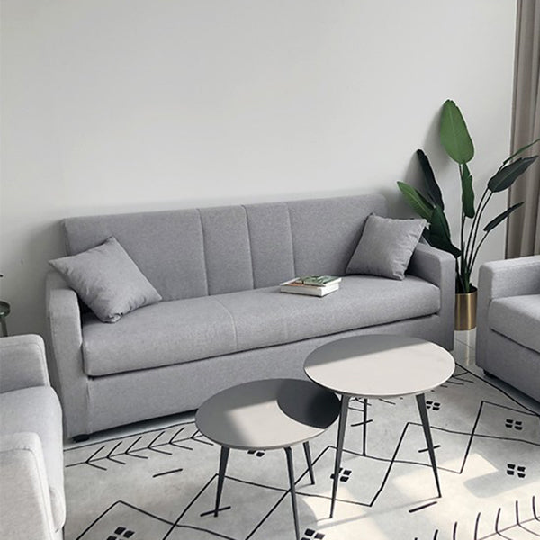 Living Room Contemporary Biscuit Back Square Arm Stationary Sofa