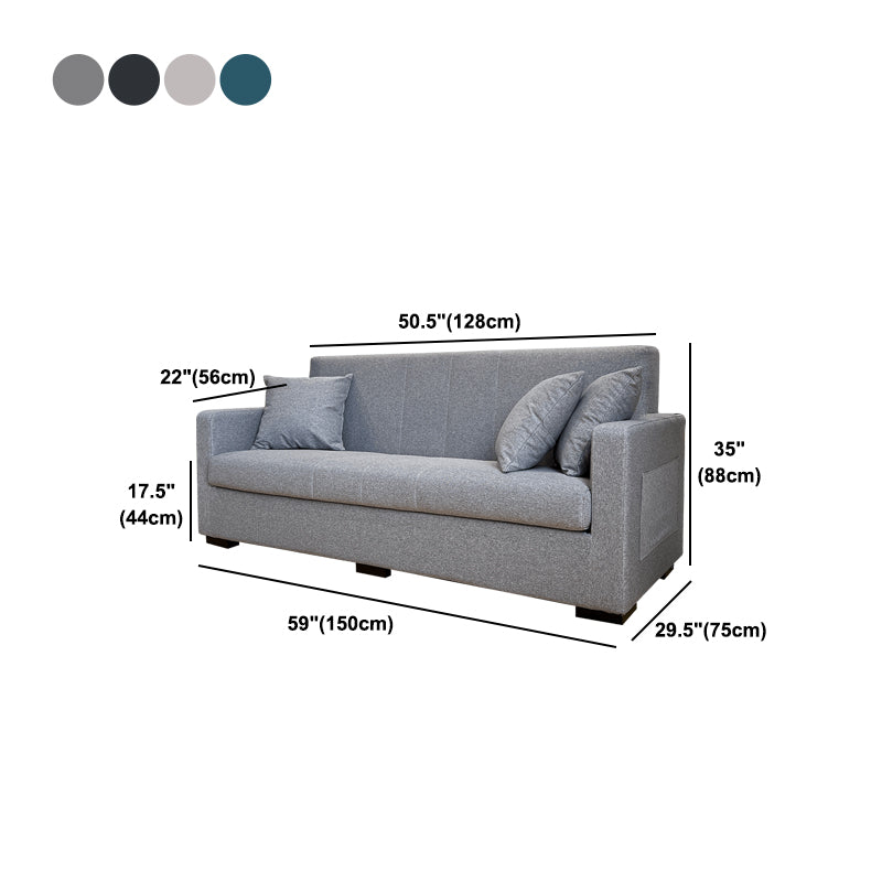 Living Room Contemporary Biscuit Back Square Arm Stationary Sofa