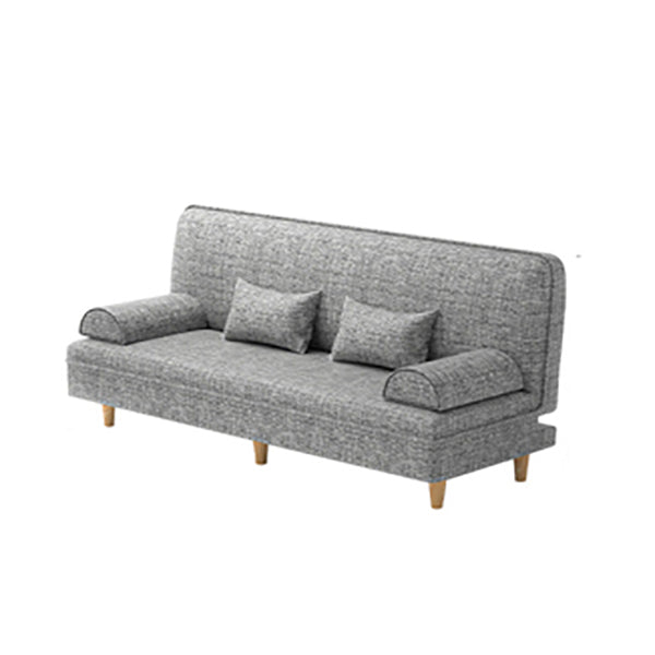 Linen Contemporary Armless Adjustable Sofa Convertible Sofa for Living Room, Apartment