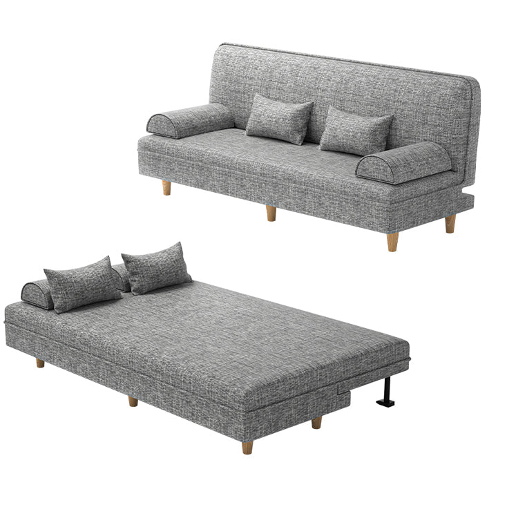 Linen Contemporary Armless Adjustable Sofa Convertible Sofa for Living Room, Apartment