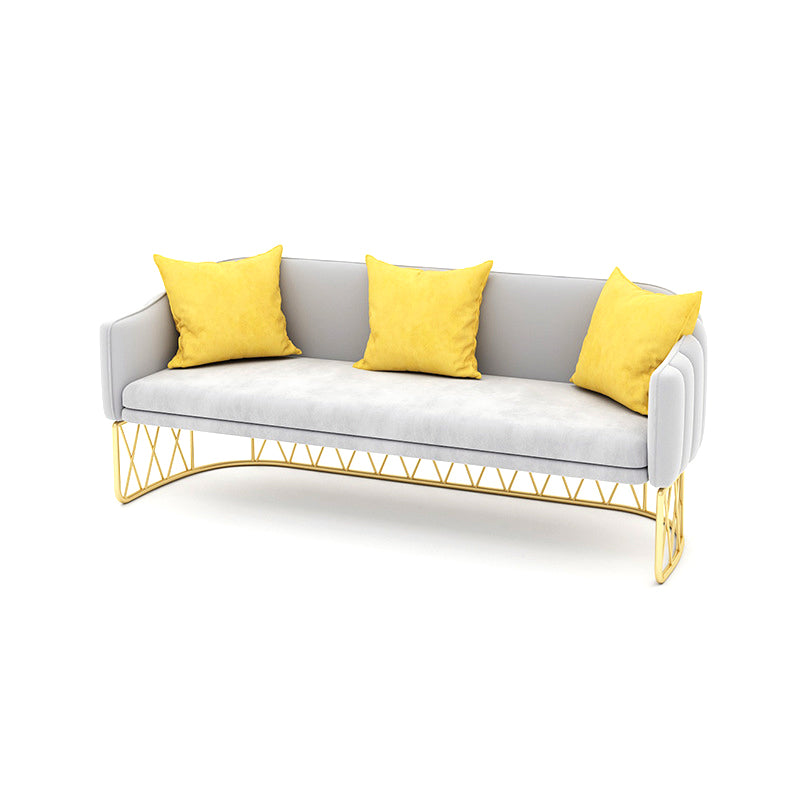 Tight Back Velvet Sofa with Pillows for Apartment 25.59" Wide
