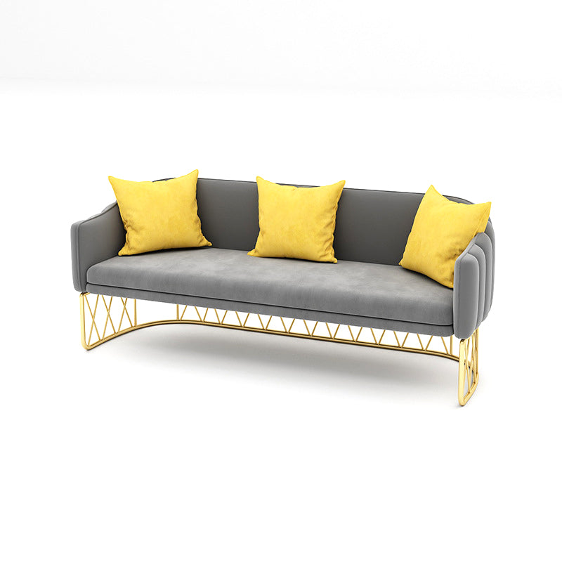 Tight Back Velvet Sofa with Pillows for Apartment 25.59" Wide