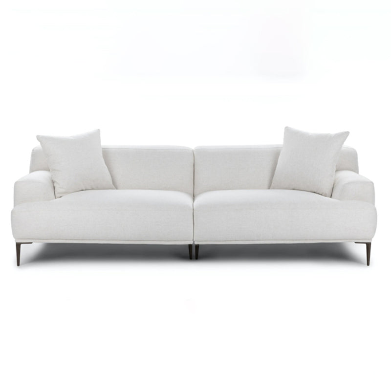 Contemporary Cushions Standard Recessed Arm Sofa for Living Room