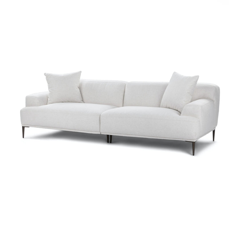 Contemporary Cushions Standard Recessed Arm Sofa for Living Room