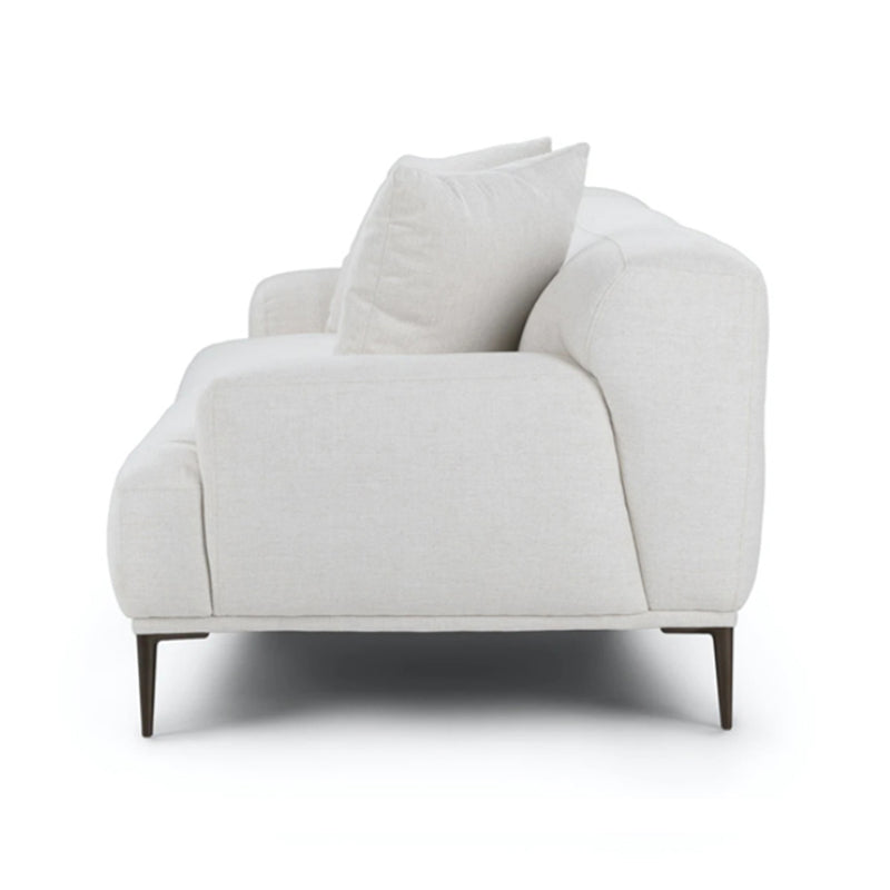 Contemporary Cushions Standard Recessed Arm Sofa for Living Room