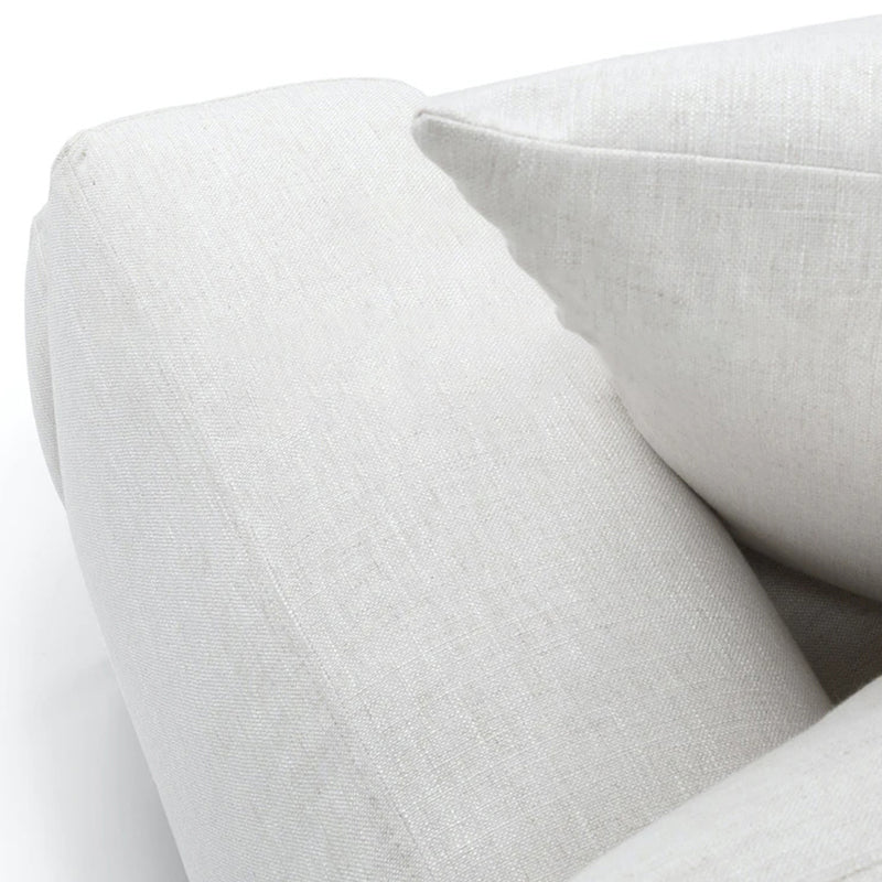Contemporary Cushions Standard Recessed Arm Sofa for Living Room