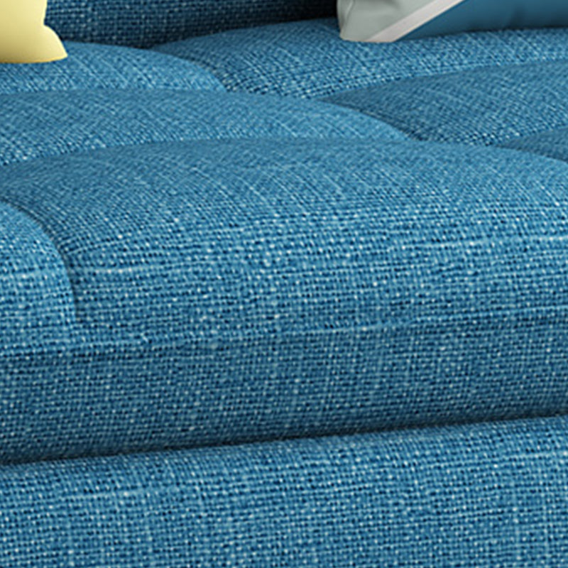 Contemporary Faux Leather and Cotton Blend Convertible Sofa Bed