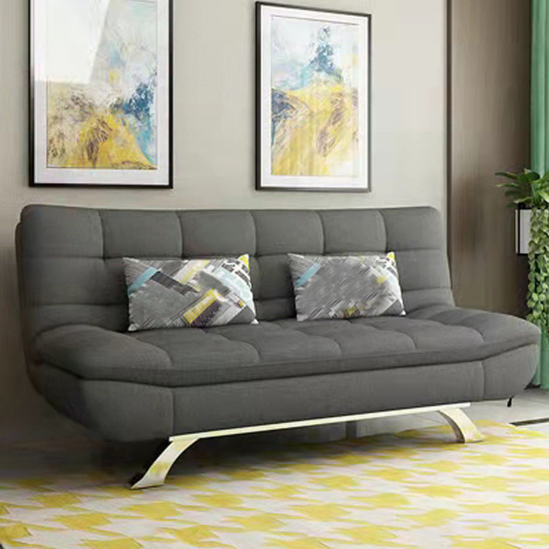 Contemporary Faux Leather and Cotton Blend Convertible Sofa Bed