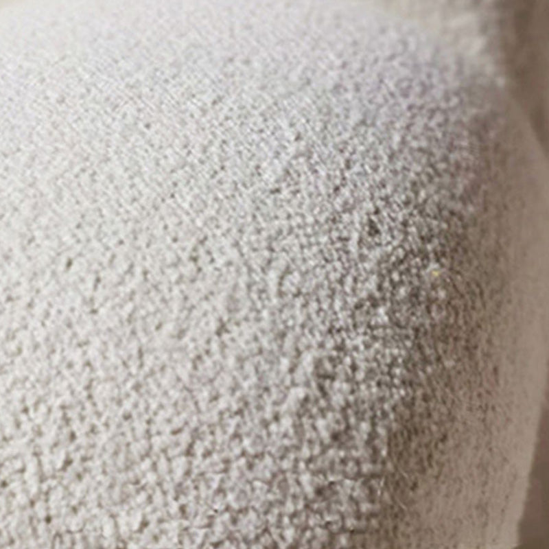 Scandinavian Tuxedo Arm Sofa with Chaise 27.56" H White Curved Sofa