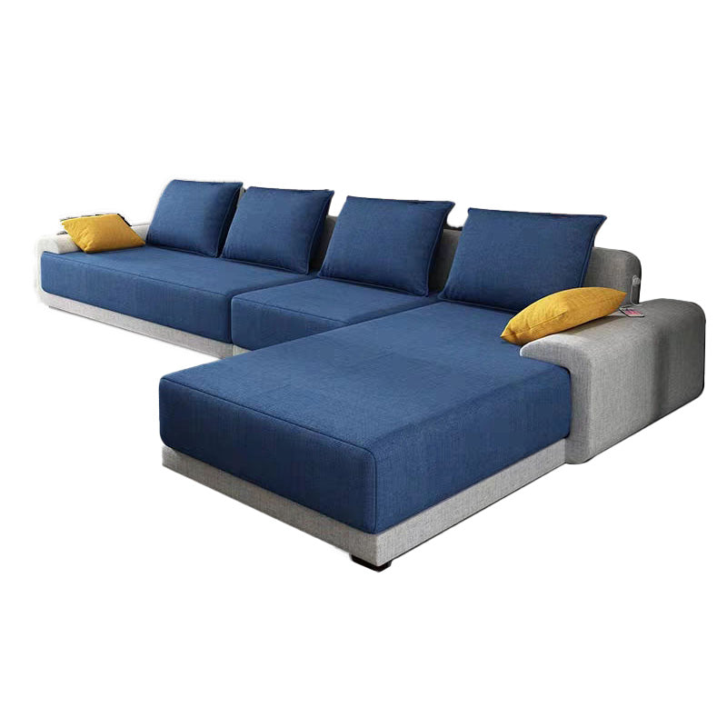 Round Armrest Cushioned Back Cotton Sofa Bed Sponge/latex Padded Sofa