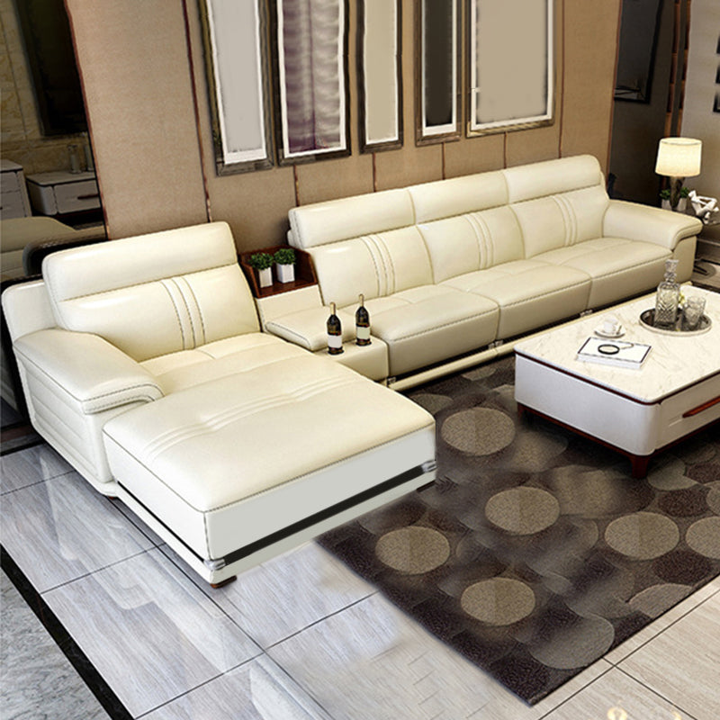 Built-in Armrest Cushioning Backrest Leather SofaSponge Cushion Filling Sofa Bed
