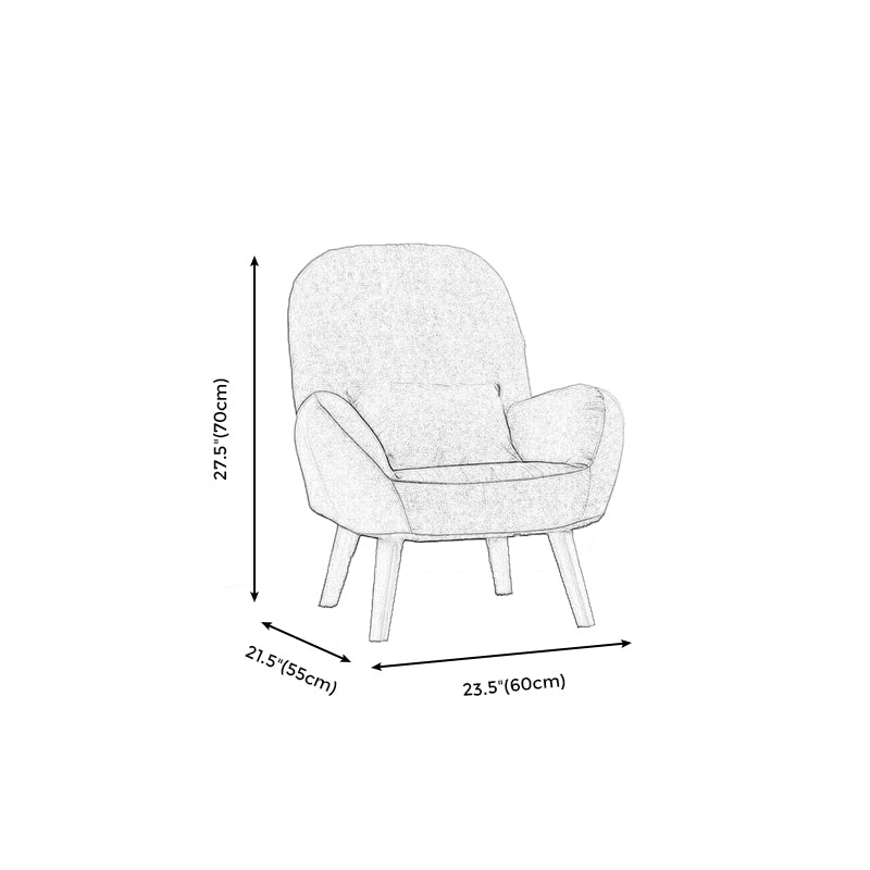Linen Arm Chair 23.62" L x 21.65" W Basic Four Leg Accent Armchair for Living Room