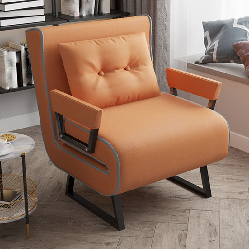 Faux Leather Chair Convertible Arms Included Chair for Living Room and Apartment