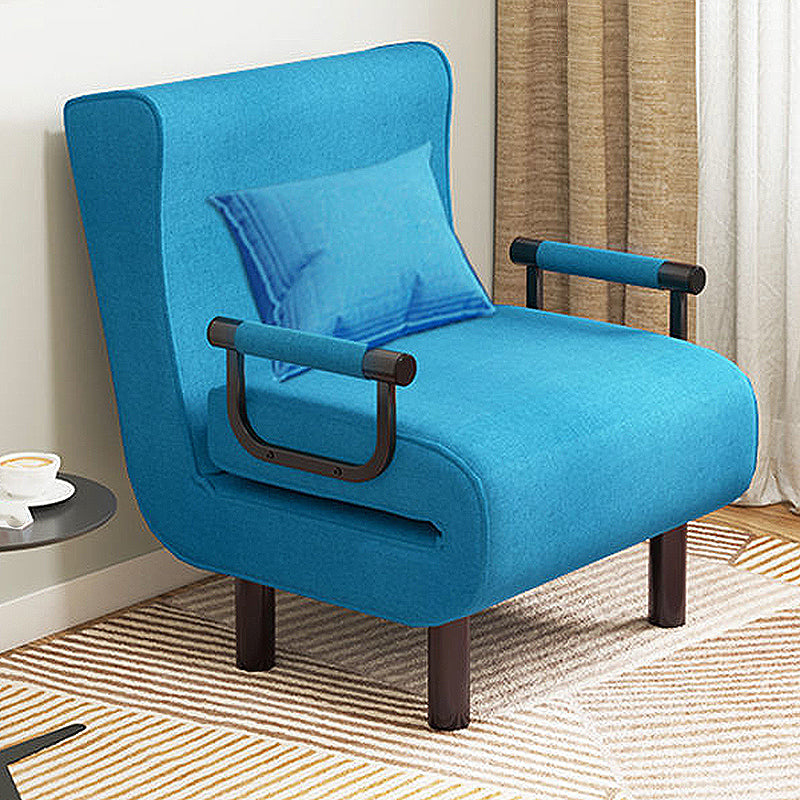 Faux Leather Chair Convertible Arms Included Chair for Living Room and Apartment