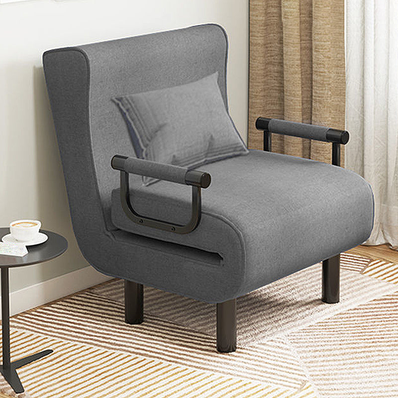 Faux Leather Chair Convertible Arms Included Chair for Living Room and Apartment