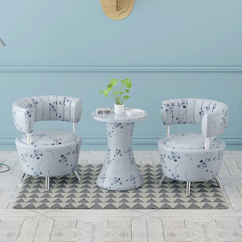 Faux Leather Chair 25.19" L x 23.22" W x 27.55" H Armless Chair