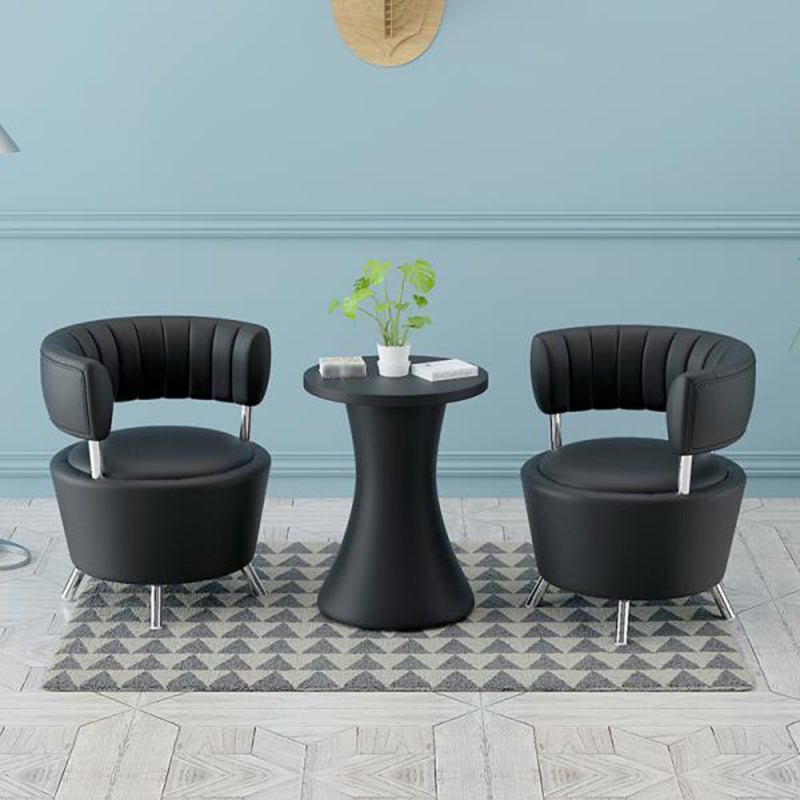 Faux Leather Chair 25.19" L x 23.22" W x 27.55" H Armless Chair