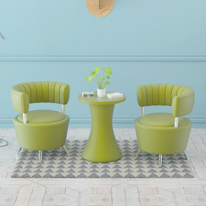 Faux Leather Chair 25.19" L x 23.22" W x 27.55" H Armless Chair