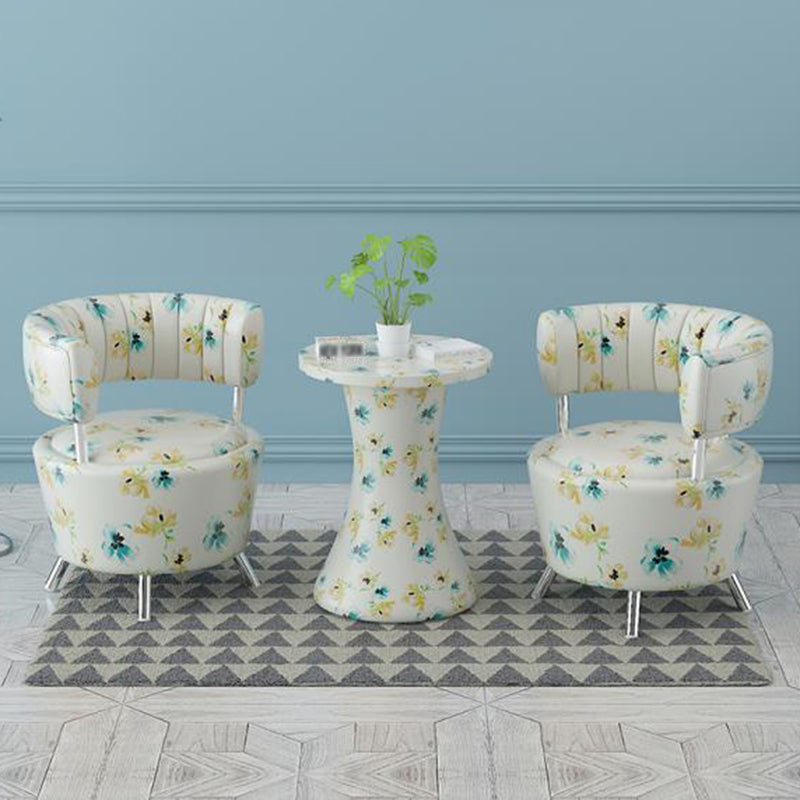 Faux Leather Chair 25.19" L x 23.22" W x 27.55" H Armless Chair