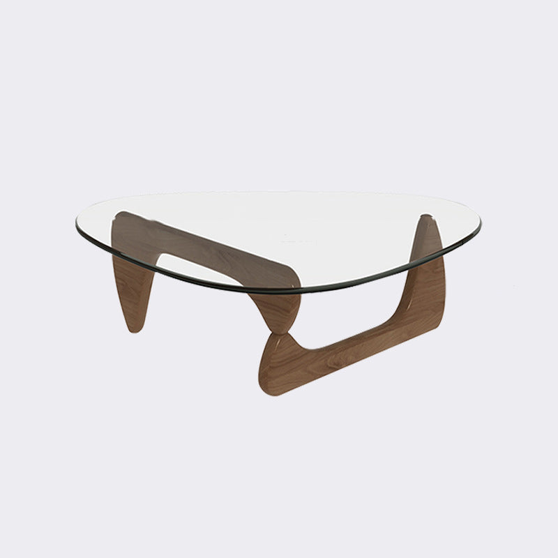 Triangle Glass Coffee Table Modern Minimalist Coffee Table for Living Room