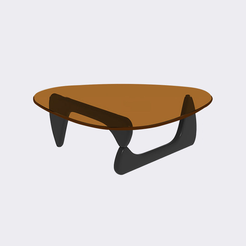 Triangle Glass Coffee Table Modern Minimalist Coffee Table for Living Room