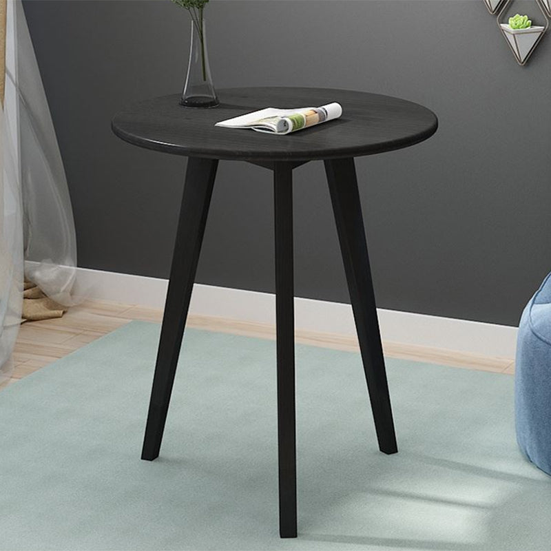 Modern Style Round Wooden Coffee Table 3 Legs Cocktail Table