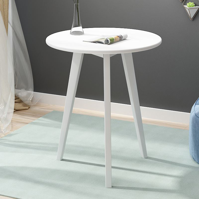 Modern Style Round Wooden Coffee Table 3 Legs Cocktail Table