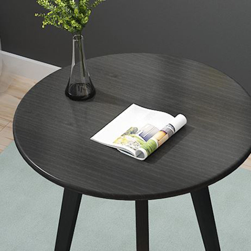 Modern Style Round Wooden Coffee Table 3 Legs Cocktail Table
