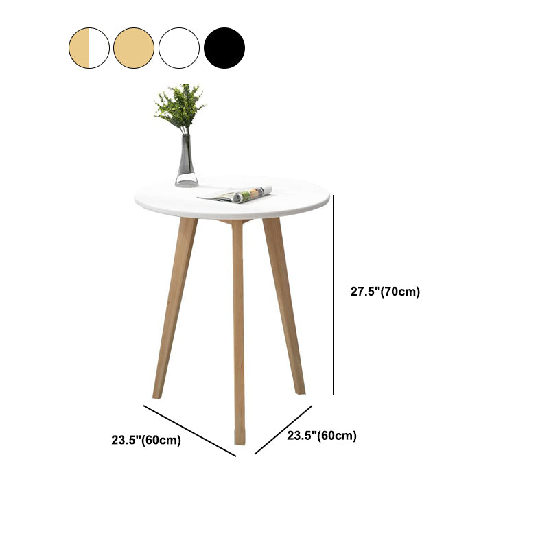 Modern Style Round Wooden Coffee Table 3 Legs Cocktail Table