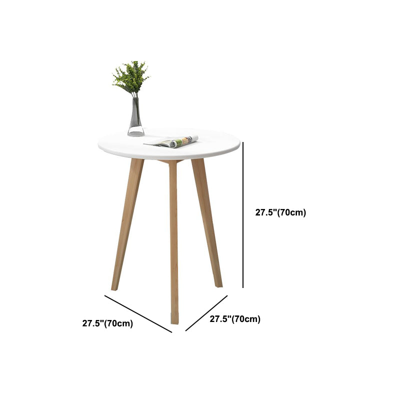Modern Style Round Wooden Coffee Table 3 Legs Cocktail Table