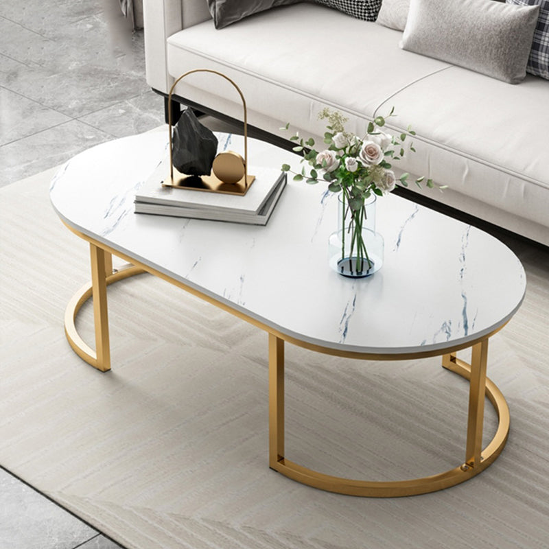 Solid Wood Coffee Table Round Minimalist Coffee Table for Living Room