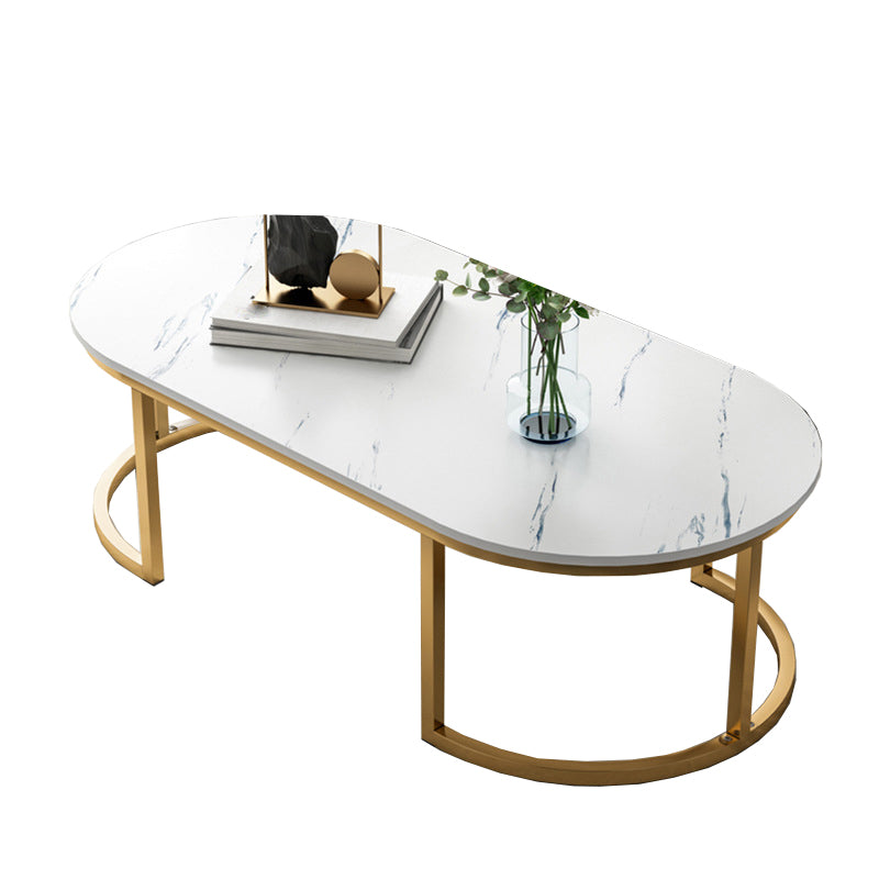 Solid Wood Coffee Table Round Minimalist Coffee Table for Living Room