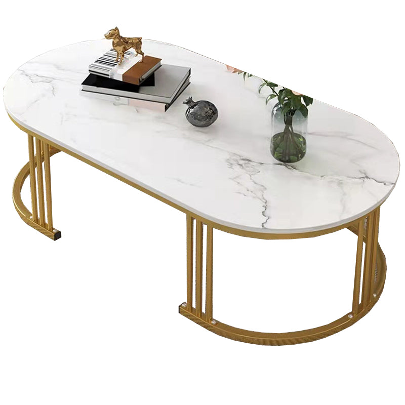 Solid Wood Coffee Table Round Minimalist Coffee Table for Living Room