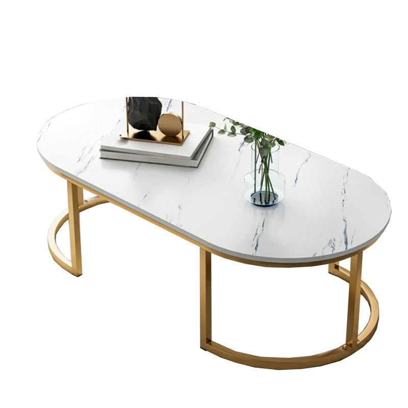 Solid Wood Coffee Table Round Minimalist Coffee Table for Living Room