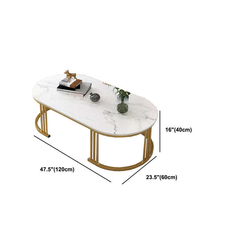 Solid Wood Coffee Table Round Minimalist Coffee Table for Living Room