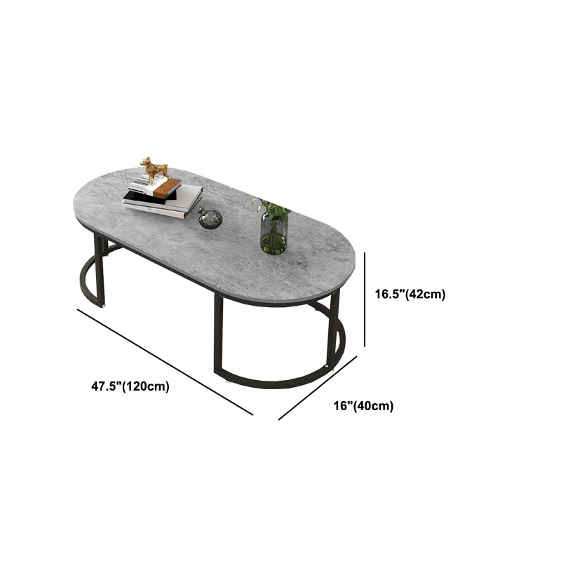 Solid Wood Coffee Table Round Minimalist Coffee Table for Living Room